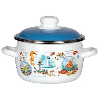 Кастрюля 4,0л сферическая Золотая рыбка