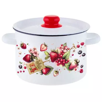 Кастрюля 4,5л цилиндрическая Ягодки