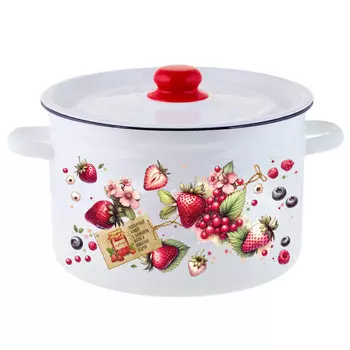 Кастрюля 7,0л цилиндрическая Ягодки