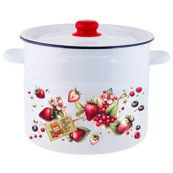 Кастрюля 9,0л цилиндрическая Ягодки