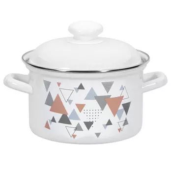 Кастрюля эмал 2,0л Треугольники