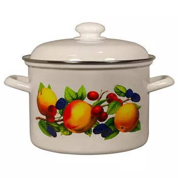 Кастрюля эмал 2,0л Яблоки