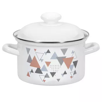 Кастрюля эмал 3,0л Треугольники