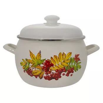 Кастрюля эмал 3,5л Рябина