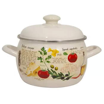 Кастрюля эмал 5,0л Капрезе