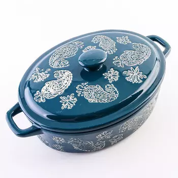 Кастрюля керамическая с крышкой