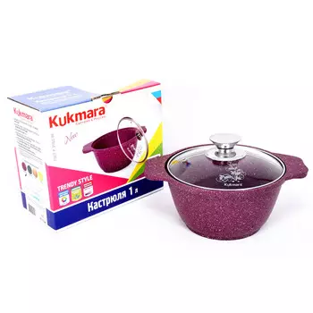 Кастрюля литая 1,0л стеклянная крышка