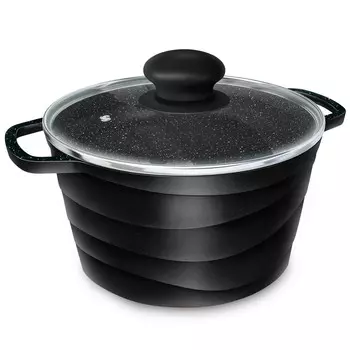 Кастрюля литая 1,5л Черный гранит