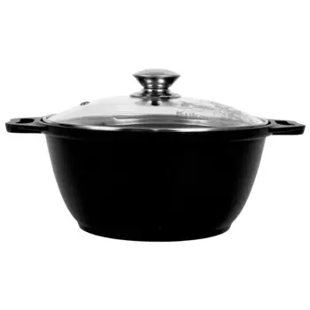Кастрюля литая 2,0л стеклянная крышка