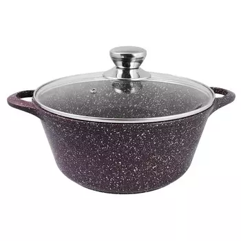 Кастрюля литая 3,0л стеклянная крышка Доломит