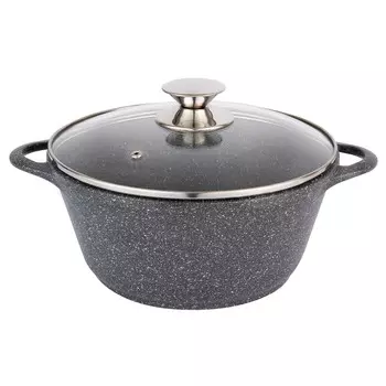 Кастрюля литая 3,0л стеклянная крышка Кристалл