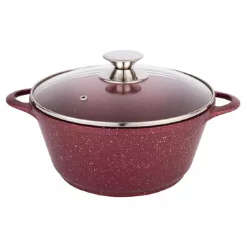 Кастрюля литая 3,0л стеклянная крышка Рубин