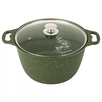 Кастрюля литая 6,0л стеклянная крышка