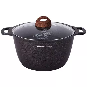 Кастрюля литая 6,0л стеклянная крышка