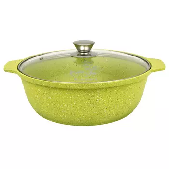 Кастрюля-жаровня литая 3,0л стеклянная крышка