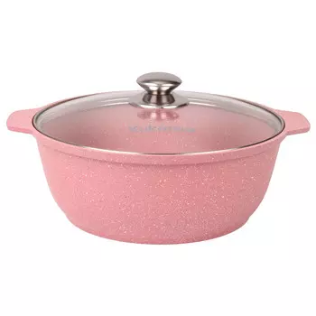 Кастрюля-жаровня литая 4,0л стеклянная крышка