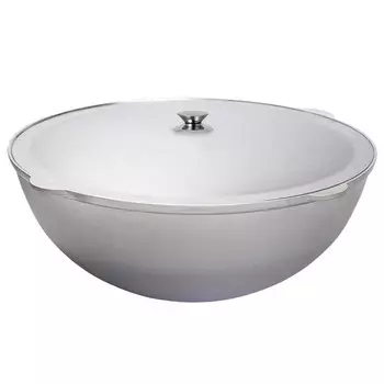 Казан литой 15л для плова алюминиевая крышка