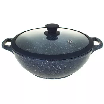 Казан литой 28см 4,0л силиконовая крышка Гранит