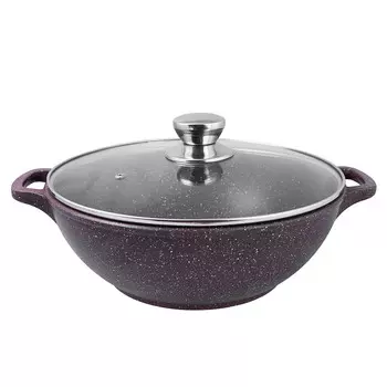 Казан литой 28см 4,0л стеклянная крышка Доломит