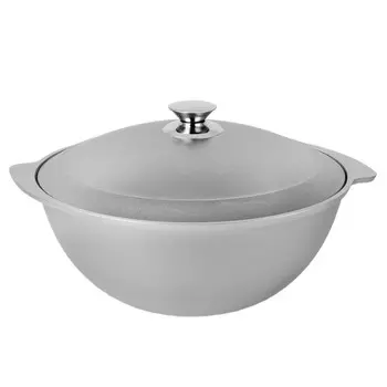 Казан литой 3,5л для плова алюминиевая крышка