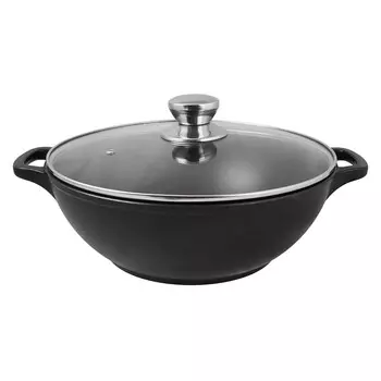 Казан литой 4,0л стеклянная крышка Комфорт