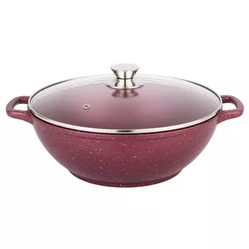 Казан литой 4,0л стеклянная крышка Рубин