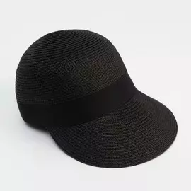 Кепка женская плетеная minaku, черная, размер 58