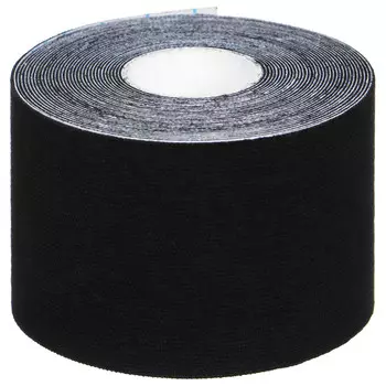 Кинезиотейп onlytop, 5 см х 5 м, цвет черный