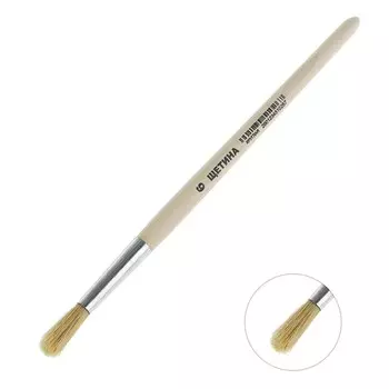 Кисть для рисования, щетина круглая № 6 (диаметр обоймы 6 мм; длина волоса 22 мм), деревянная ручка, calligrata