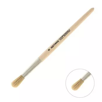 Кисть для рисования, щетина круглая № 9 (диаметр обоймы 9 мм; длина волоса 28 мм), деревянная ручка, calligrata