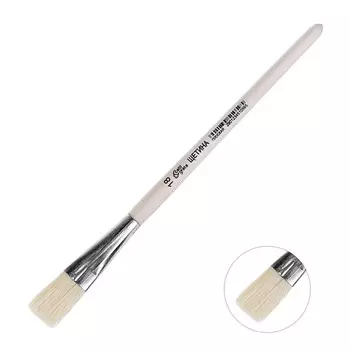 Кисть для рисования, щетина плоская №18 (ширина обоймы 18 мм; длина волоса 26 мм), деревянная ручка, calligrata