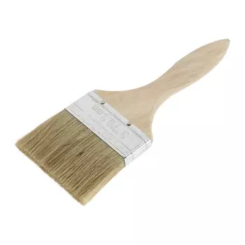 Кисть плоская лом, натуральная щетина, деревянная рукоятка, 3