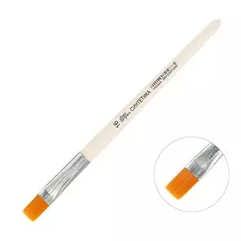 Кисть для рисования, синтетика плоская №16 (ширина обоймы 16 мм; длина волоса 18 мм), деревянная ручка, calligrata