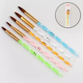 Набор кистей для наращивания и дизайна ногтей