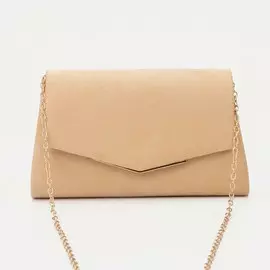 Сумка-клатч на клапане, цвет бежевый