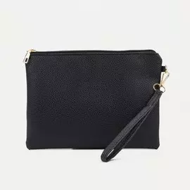 Клатч на молнии, цвет чёрный