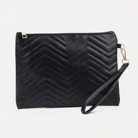 Клатч на молнии, цвет чёрный