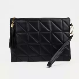 Клатч на молнии, цвет чёрный