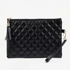 Клатч на молнии, цвет чёрный