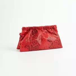 Клатч, отдел на фермуаре, цвет красный