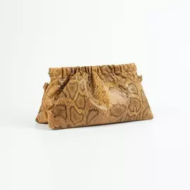 Клатч, отдел на фермуаре, цвет жёлтый