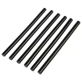 Клеевые стержни тундра, 11200 мм, черные (по ковролину и коже), 6 шт.