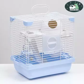 Клетка для грызунов укомплектованная, 271928 см, голубая