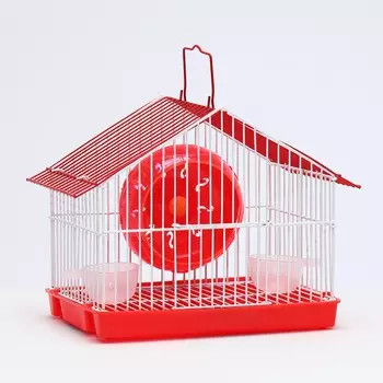 Клетка для грызунов укомплектованная rt-2t, 22 х 16 х 20 см, красная