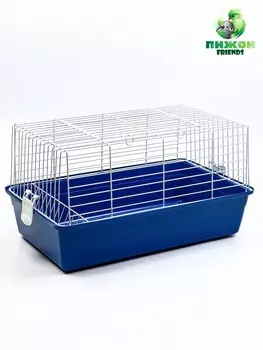 Клетка усиленная для кроликов, 603632 см, синяя
