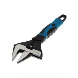 Ключ разводной с тонкими губками тундра, 2к рукоятка, раскрытие губок до 34 мм, 150 мм