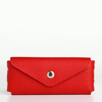 Ключница карманная textura на кнопке с кольцом, размер 1516 см, красная