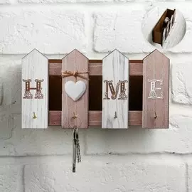 Ключница настенная home, 22,7 х 12,2 см.