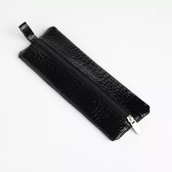 Ключница карманная на молнии textura, длина 17 см, кольцо, цвет черный