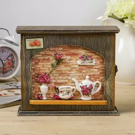 Ключница дерево 6 крючков